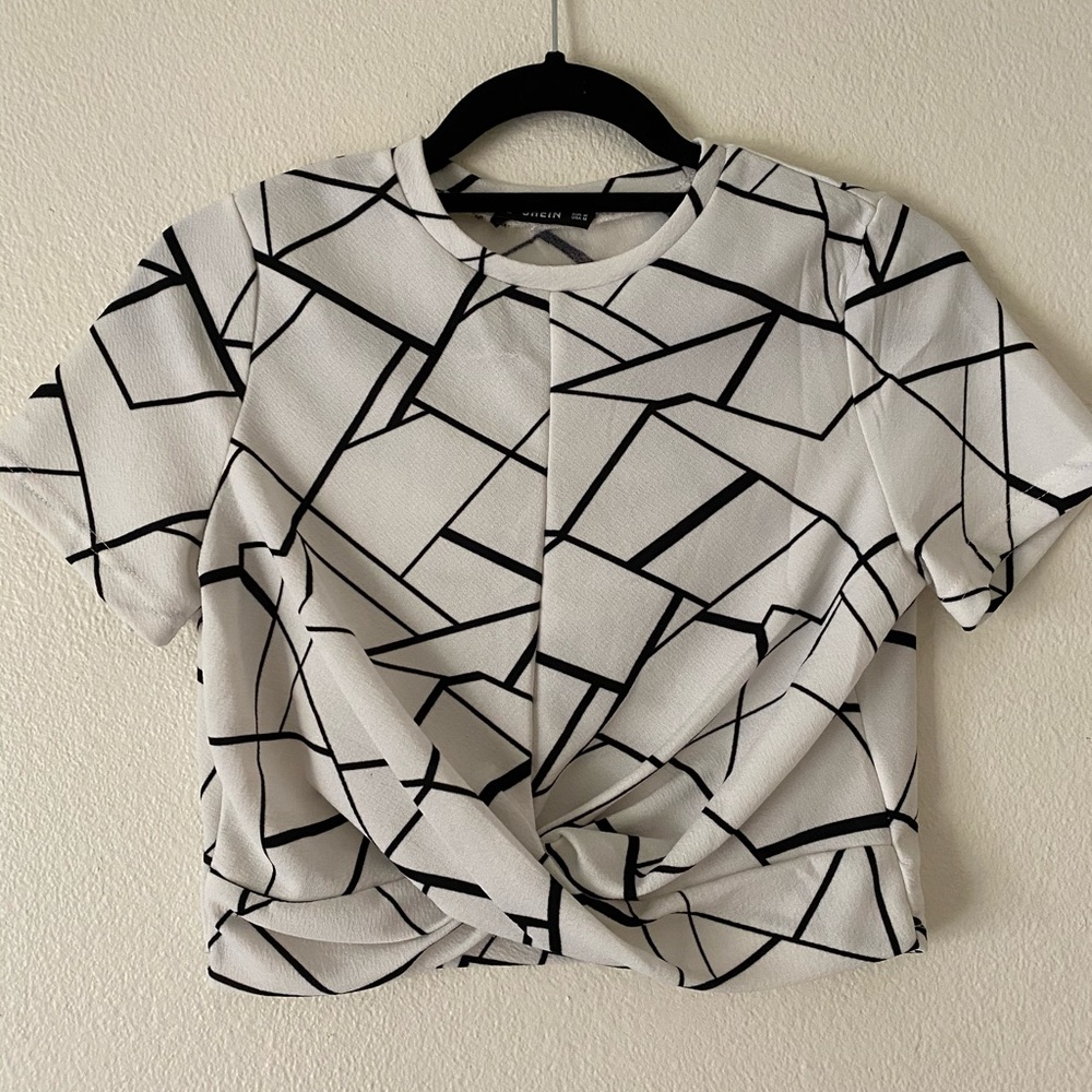Shein B&W Crop Top
